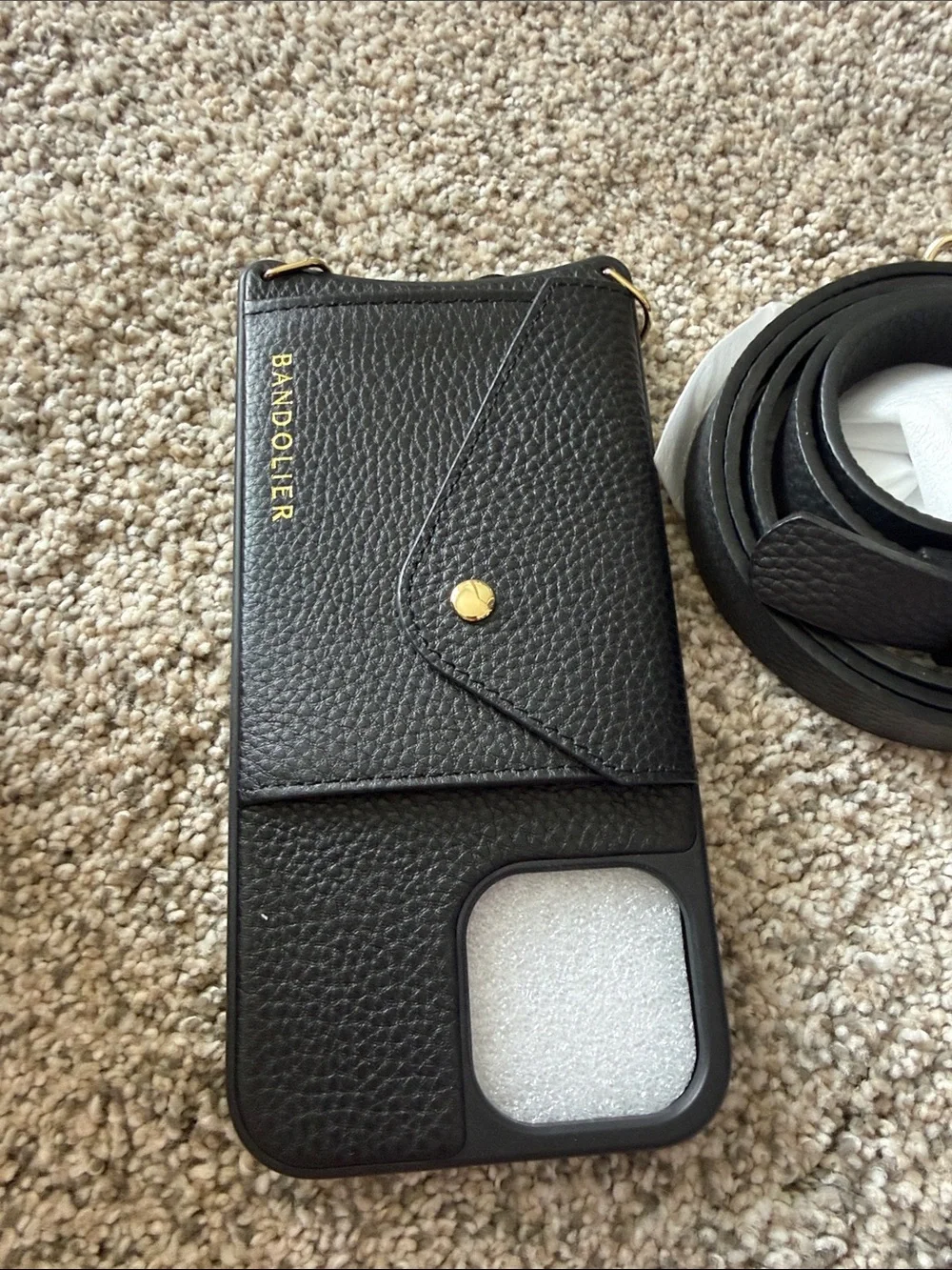 Bandolier black leather
